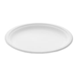 Plato Caña de Azucar Blanco Ø260mm (50 Uds)