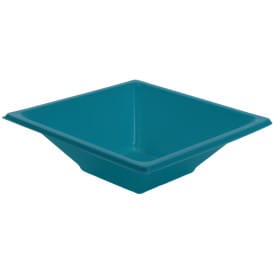 Bol de Plastico Cuadrado Turquesa 120x120x40mm (25 Uds)