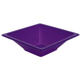 Bol de Plastico Cuadrado Lila 120x120x40mm (12 Uds)