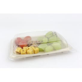 Tapa Cúpula PET para Envase Caña de Azúcar 20x14cm (50 Uds)