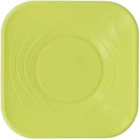 Plato de Plastico PP "X-Table" Cuadrado Lima 230mm (8 Uds)