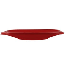 Plato de Plastico PP "X-Table" Cuadrado Rojo 230mm (120 Uds)