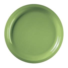 Plato de Plastico Verde Lima Round PP Ø290mm (300 Uds)