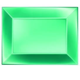 Bandeja Plastico Verde Nice Pearl PP 345x230mm (6 Uds)