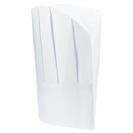 Gorro Cocinero Continental  Papel  Blanco (10 Uds)