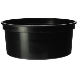 Tarrina de Plastico Negra PP 350 ml Ø11,5cm (50 Uds)