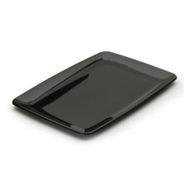 Bandeja Plastico Rectangular Dura Negro 20x28 cm (20 Uds)