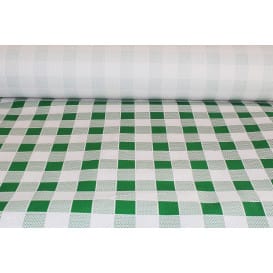 Mantel de Papel Rollo Cuadros Verdes 1x100m. 40g (6 Uds)