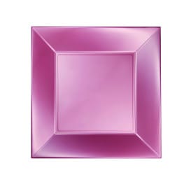 Plato de Plastico Llano Rosa Pearl Nice PP 230mm (25 Uds)