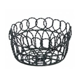 Cesta Redonda de Acero Negro Ø190x100mm (1 Ud.)