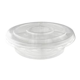 Bol Plástico PET 5C con tapa Ø26x7cm (100 Uds)