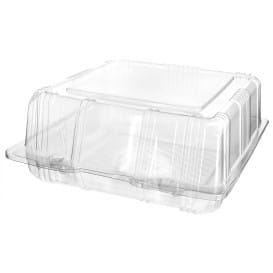 Envase Tapa Bisagra para Respotería PET 18x18x8cm (220 Uds)