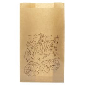 Bolsa de Papel "Siega" Kraft 12+6x20cm (1000 Unidades)