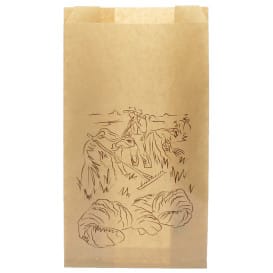 Bolsa de Papel "Siega" Kraft 14+7x24cm (1000 Unidades)