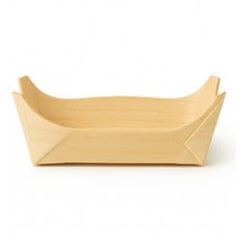 Bandeja de Madera de Abedul 75x75x30mm (100 Uds)