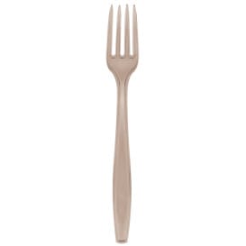 Tenedor de Plastico PS Premium Beige 190mm (50 Uds)