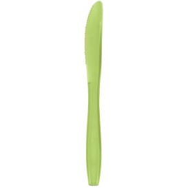 Cuchillo de Plastico PS Premium Verde Lima 190mm (50 Uds)