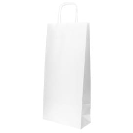 Bolsa Papel Blanca para Botellas Asas 18+8x39cm (50 Uds)