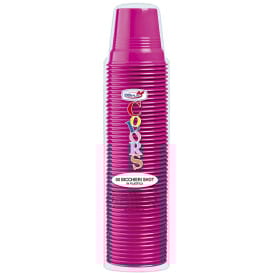Vaso de Plástico PS Fucsia 80ml Ø5,7cm (50 Uds)