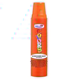 Vaso de Plástico PS Naranja 80ml Ø5,7cm (1500 Uds)