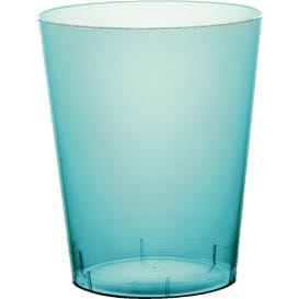 Vaso de Plastico Moon Turquesa Transp. PS 350ml (20 Uds)