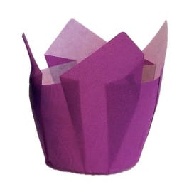 Cápsula Muffin Tulipa Antigrasa 72 mm Violeta (135 Uds)