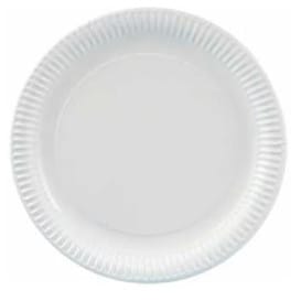 Plato de Carton Redondo Blanco 350 mm (50 Uds)