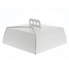 Caja Pasteleria Carton Blanca con Tapa 325x325x100mm (50 Uds)