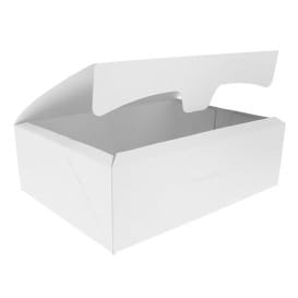 Caja Pasteleria Carton 25,8x18,9x8cm 2Kg Blanca (125 Uds)