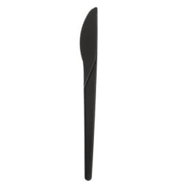 Cuchillo Compostable CPLA Negro 17,2 cm (1.000 Uds)