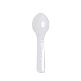 Cucharilla Helado Compostable CPLA Blanco 7,5 cm (200 Uds)