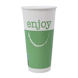 Vaso de Cartón para Bebidas Frías 22 Oz/ 680 ml Modelo "Enjoy" (1.000 Unidades)