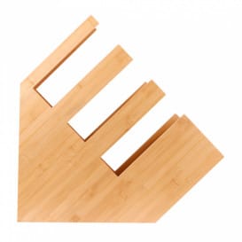 Organizador Vasos, Tapas y Pajitas de Bambú 14x50x50cm (2 Uds)