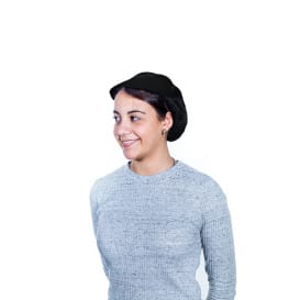 Gorro Cocinera Rejilla y Visera Algodón Negro (1 Unidad)