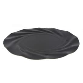 Plato de Carton Redondo Negro Acuario 350 mm (25 Uds)