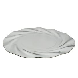 Plato de Carton Redondo Plateado Acuario 350 mm (25 Uds)