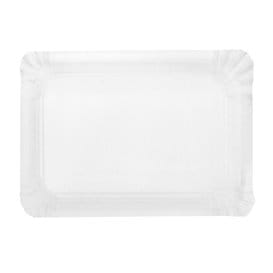 Bandeja de Carton Rectangular Blanca 16x22 cm (100 Uds)