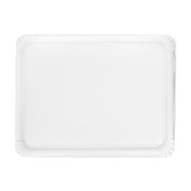 Bandeja de Carton Rectangular Blanca 28x36 cm (100 Uds)