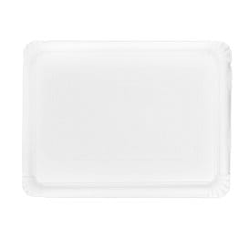 Bandeja de Carton Rectangular Blanca 34x42 cm (50 Uds)