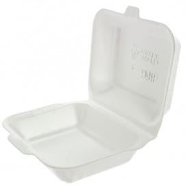 Envase Foam LunchBox Blanco 185x155x70mm (125 Uds)