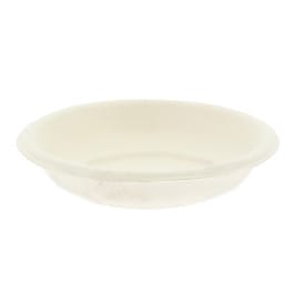 MiniPlato Redondo de Caña de Azúcar Blanco Ø7,5cm (3000 Uds)