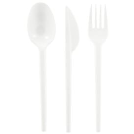 Set Cubiertos Plastico Tenedor, Cuchillo y Cuchara (25 Uds)