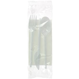 Set Cubiertos Tenedor, Cuchara, Cuchillo y Servilleta (25 Uds)