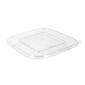 Tapa Plana Plástico para Bol PET 120x120mm (100 Uds)