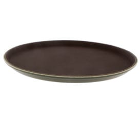Bandeja PP Redonda Antideslizante Marrón Ø35,5cm (12 Uds)