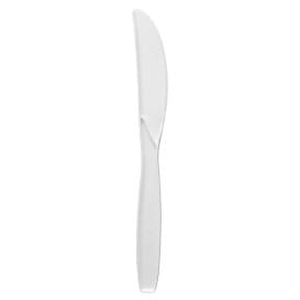 Cuchillo en Almidón de Maíz CPLA Blanco 18cm (50 Uds)