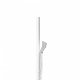 Pajita Recta de Papel Blanco Enfundada en Blanco Ø6mm 21cm (6000 Uds)