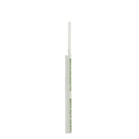 Pajita Flexible Enfundada de PLA Blanco Ø5mm 21cm (7500 Uds)