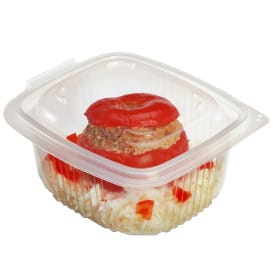 Tarrina Bisagra PP Transparente 500ml 142x123mm (600 Uds)