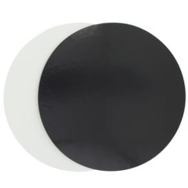 Disco de Carton Negro y Blanco 170 mm (100 Uds)